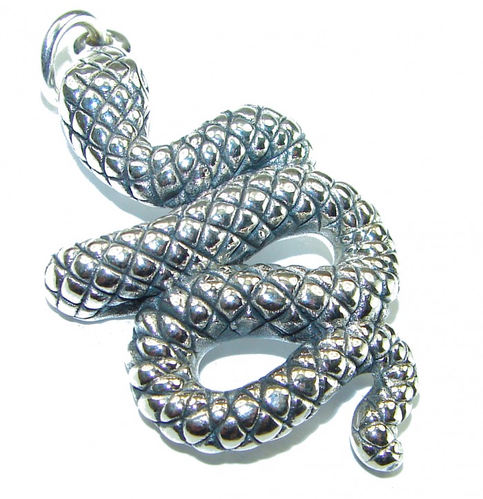 Boa Snake .925 Sterling Silver Bali made Pendant - photo 3