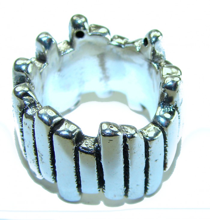 Large Bali made .925 Sterling Silver handcrafted Ring s. 5 3/4 - photo 3