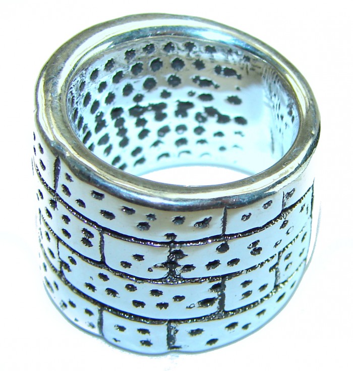 Large Bali made .925 Sterling Silver handcrafted Ring s. 5 - photo 1