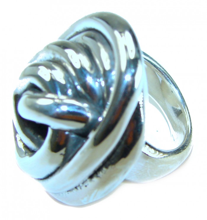Ariadne's Thread Italy Made Silver Sterling Silver ring s. 5 3/4 - photo 1