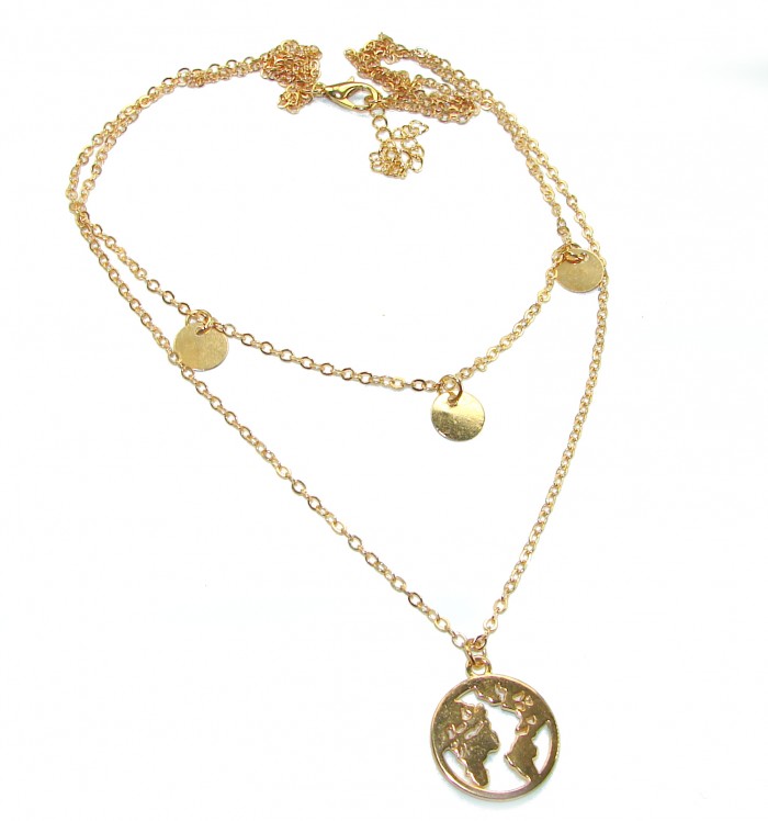 Multilayer Necklace 10K Gold over .925 Sterling Silver handcrafted necklace - photo 3