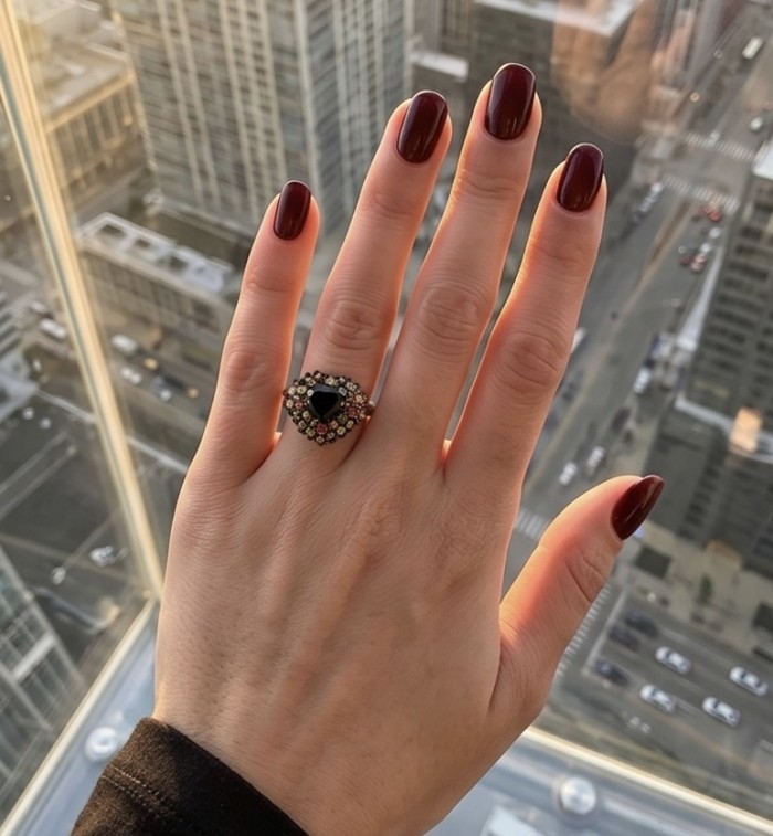Blue Heart 8.2 carat natural Sapphire .925 Sterling Silver Perfectly handcrafted Ring s. 8 - Emerald-cut blue sapphire ring on hand with city view background.