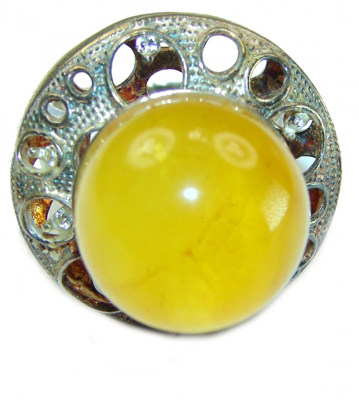 Modern Concept Natural Baltic Amber .925 Sterling Silver ring s. 8 3/4 - photo 3